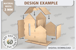 Tissue Box Laser Cut. 3D House Tissue Holder SVG Product Image 2