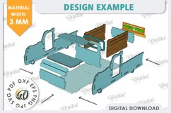 3D Easter Truck Laser Cut. 3D Pickup Truck SVG Product Image 5