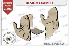 Wooden Walrus Pen Holder Laser Cut. Phone Stand SVG Product Image 2