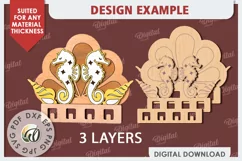 Kids Rack Laser Cut. Wooden Children's Coat Rack SVG Product Image 2