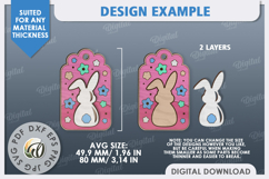 Easter Gift Tag Laser Cut. Easter Basket Tag SVG Product Image 2