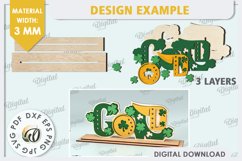 St Patrick&#039;s Day Stand Decor Laser Cut. Lucky Charm SVG Product Image 2
