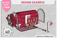 Valentine&#039;s Mailbox Laser Cut. Love Mailbox SVG. Love Letter Product Image 2