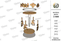 Winter Stand Laser Cut. Standing Decor. Winter Scene SVG Product Image 2