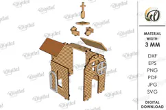 Winter Stand Laser Cut. Standing Decor. Winter Scene SVG Product Image 2