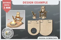 Valentine's Day Camping Candle Holder Laser Cut. Love SVG Product Image 2