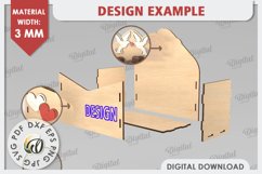3D Love Letter Gift Box Laser Cut. Valentine Day Gift SVG Product Image 2
