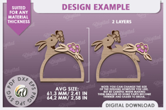Easter Wooden Napkin Ring Laser Cut. Easter Decor SVG Product Image 2