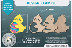 Easter Chick. Easter Decor SVG. Easter Tiered Tray Laser Cut Product Image 2