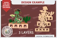 Kids Rack Laser Cut. Wooden Children's Coat Rack SVG Product Image 2