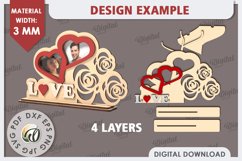 Valentine&#039;s Photo Frame Laser Cut. Valentine&#039;s Gift SVG Product Image 2