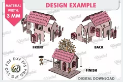 3D Valentine's House Laser Cut. Valentine Day Gifts SVG Product Image 4