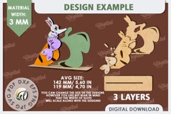 Wooden Easter Bunnies Laser Cut Bundle. Bunnies Stand Decor Product Image 10