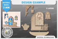 Tooth Fairy Door Laser Cut. Kids Room Decoration SVG Product Image 2