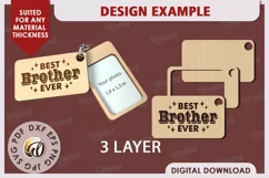 Best Brother Ever SVG. Family Keychain Laser Cut Product Image 2