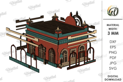 3D Railway Station Laser Cut. Kids toys SVG Product Image 8