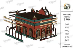 3D Railway Station Laser Cut. Kids toys SVG Product Image 8