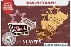 Love Shack Door Sign Laser Cut. Valentine Sign SVG Product Image 2