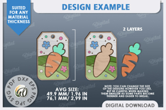 Easter Gift Tag Laser Cut. Easter Basket Tag SVG Product Image 2