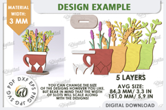 3D Wooden Flower Bouquet Laser Cut. Mother&#039;s Day SVG Product Image 2