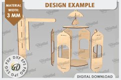 3D Decorative Wooden Wall Lamp Laser Cut. Home Decor SVG Product Image 2