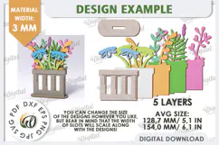 3D Wooden Flower Bouquet Laser Cut. Mother's Day SVG Product Image 2