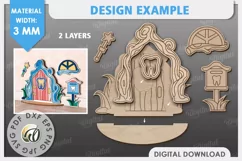 Tooth Fairy Door Laser Cut. Kids Room Decoration SVG Product Image 2