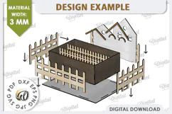 3D Home Garden Laser Cut. Garden Plant House SVG Product Image 3