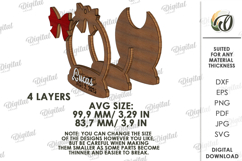 Christmas Frame Ornament Laser Cut. Christmas Tree Decor SVG Product Image 2