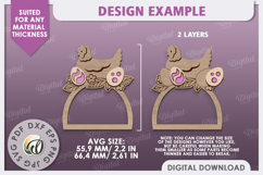 Easter Wooden Napkin Ring Laser Cut. Easter Decor SVG Product Image 2