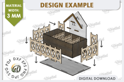 3D Home Garden Laser Cut. Garden Plant House SVG Product Image 3