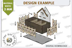 3D Home Garden Laser Cut. Garden Plant House SVG Product Image 3