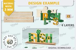 St Patrick&#039;s Day Stand Decor Laser Cut. Lucky Charm SVG Product Image 2