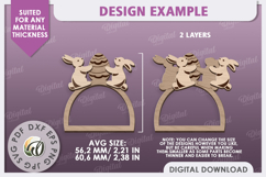Easter Wooden Napkin Ring Laser Cut. Easter Decor SVG Product Image 2