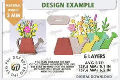 3D Wooden Flower Bouquet Laser Cut. Mother's Day SVG Product Image 2