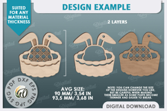 Easter Gift Tag LaserCut. Personalized Basket Tag. Bunny SVG Product Image 2