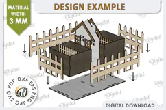 3D Home Garden Laser Cut. Garden Plant House SVG Product Image 3