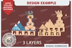 Kids Rack Laser Cut. Wooden Children's Coat Rack SVG Product Image 2