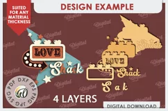 Love Shack Door Sign Laser Cut. Valentine Sign SVG Product Image 2
