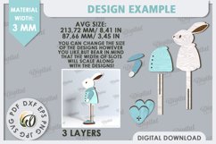 Easter Rabbit Laser Cut. Easter Characters. Easter Stand SVG Product Image 2