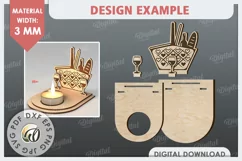 Valentine's Day Camping Candle Holder Laser Cut. Love SVG Product Image 2