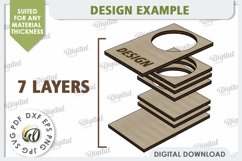 Wooden Candle Holders with Match Box Slot Laser Cut Bundle Product Image 3