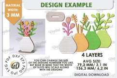 3D Wooden Flower Bouquet Laser Cut. Mother&#039;s Day SVG Product Image 2