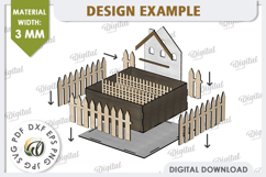 3D Home Garden Laser Cut. Garden Plant House SVG Product Image 2