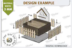 3D Home Garden Laser Cut. Garden Plant House SVG Product Image 2
