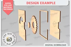 Valentine's Day Card Laser Cut. Greeting Card SVG Product Image 2