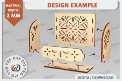 Business Card Holder Laser Cut Design. Wood Organizer SVG Product Image 2