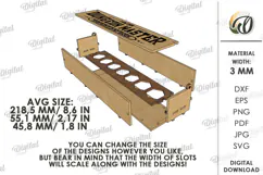 RPG Dice Tray and Dice Box Laser Cut. Gaming Accessories SVG Product Image 2