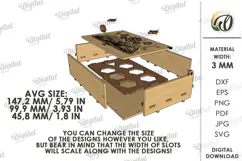 RPG Dice Tray and Dice Box Laser Cut. Gaming Accessories SVG Product Image 2