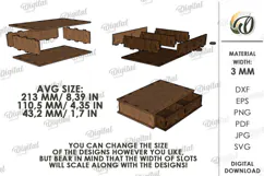 RPG Dice Tray and Dice Box Laser Cut. Gaming Accessories SVG Product Image 2